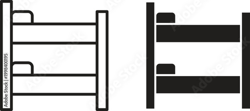 Bunk bed icon for social media, app, and web design. Vector illustration.