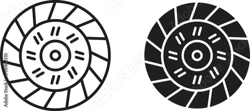 Car clutch icon for social media, app, and web design. Vector illustration.