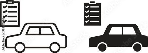 Car repair check list icon for social media, app, and web design. Vector illustration.