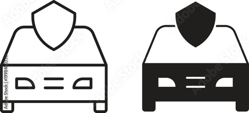 Car insurance icon for social media, app, and web design. Vector illustration.