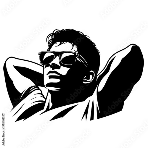 Portrait of relaxed man