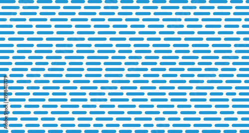 Seamless blue dashed line pattern on with seamless repeating geometric abstract