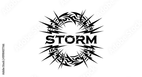 Obraz na plátně Storm Graphic Design Logo.