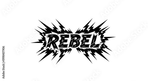 Rebel logo with sharp edges.