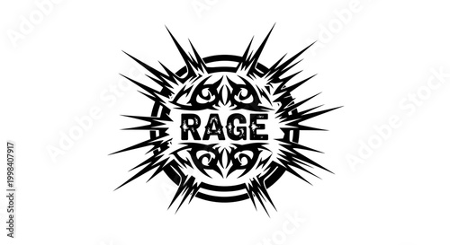 Rage logo with sharp spikes.