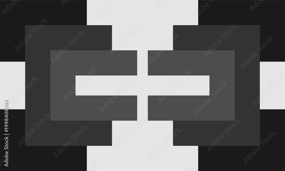 Obraz premium Modern Abstract Tile Pattern with Geometric Shapes, Seamless Decorative Background