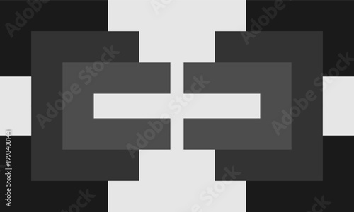 Modern Abstract Tile Pattern with Geometric Shapes, Seamless Decorative Background