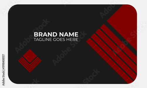 Premium Black and Red Business Card Layout, Sleek Corporate Identity Design Template