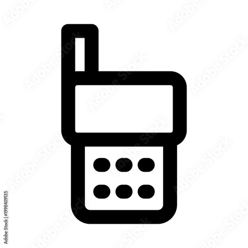 walkie talkie icon. walkie talkie modern vector icon with sleek style premium quality design representing communication device wireless radio connection emergency coordination concept
