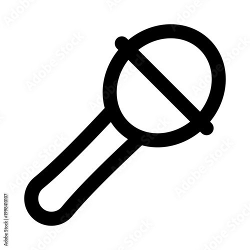 Modern rattle toy icon. Modern rattle toy line icon with clean style representing infant play sound stimulation learning and childcare essentials concept