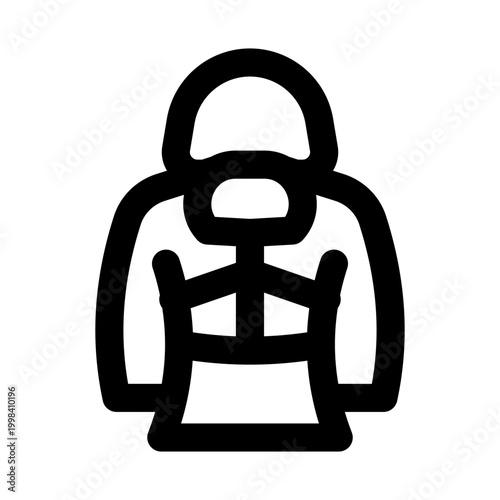 Hoodie jacket icon. Hoodie jacket modern line icon with clean style representing clothing outerwear comfort fashion and casual wear concept