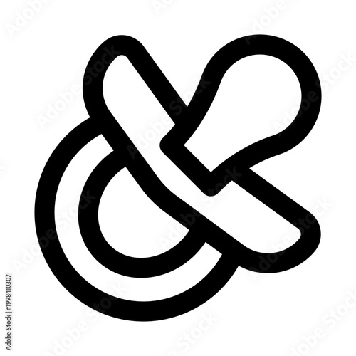 Pacifier line icon. Pacifier line modern icon with clean style representing infant soothing comfort care and childcare essentials concept