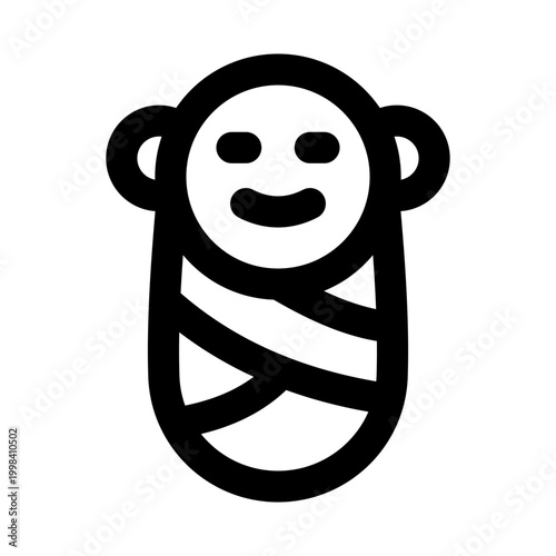 Boy baby icon. Boy baby modern line icon with clean style representing infant boy childhood care innocence and early development concept