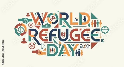 World Refugee Day awareness campaign logo.