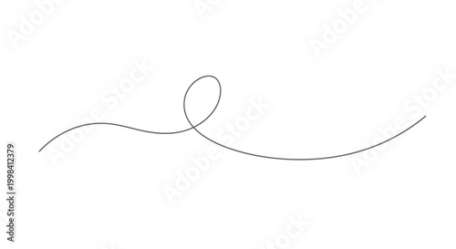 Fényképezés Elegant Swirl Line Art on White Background