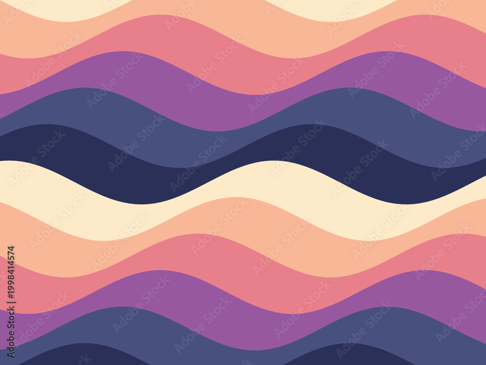 Fototapeta premium Rippled Horizontal Stripes Pattern Abstract Design