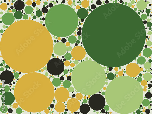 Circle Packing Apollonian Fractal Pattern Background