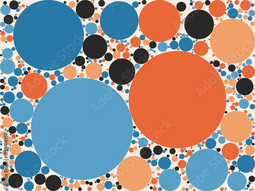 Multi-Scale Circle Composition Decorative Background