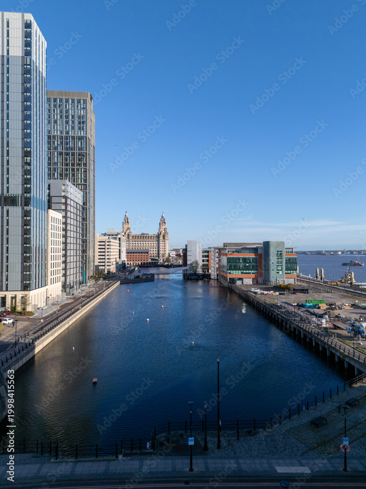 Obraz premium Prince’s Dock In Liverpool, England 