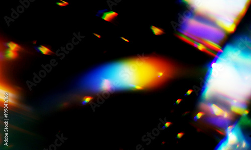 Photos Abstract light refraction creates vivid colorful spectral beams with glowing fla