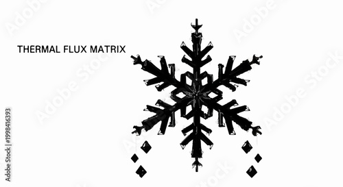 Abstract snowflake design representing thermal flux matrix in science