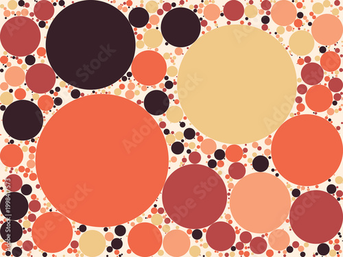 Multi-Scale Circle Composition Decorative Background