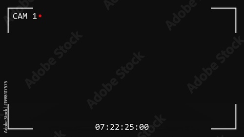 CCTV cam 1 monitor display. surveillance screen with scan lines. security camera interface