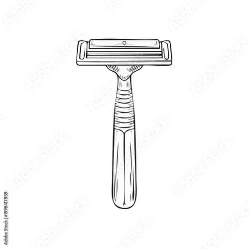 Classic Double Edge Safety Razor for Shaving and Grooming with Textured Handle