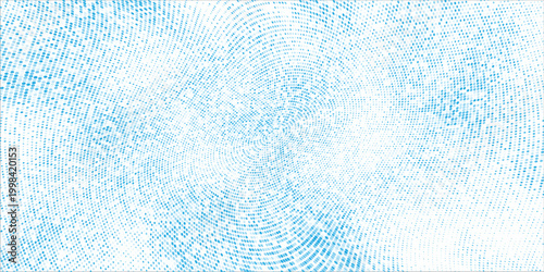 Illustration abstract pattern radiates from center, soft blue tones dominate with artistic circular flow and gentle shading, graphic illustration