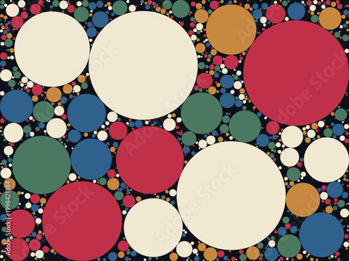 Circle Packing Apollonian Fractal Pattern Background