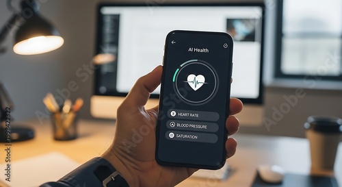 Person's hand holding a smartphone displaying an 