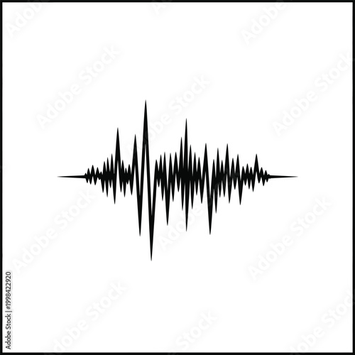 Sound wave pattern black color.