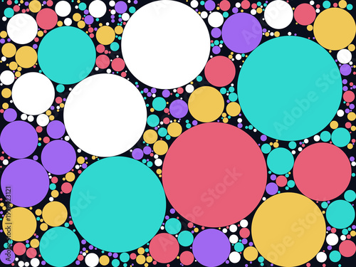 Circle Packing Apollonian Fractal Pattern Background