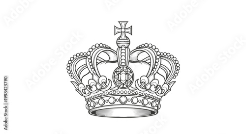 Vintage heraldic logo design featuring a royal crown of thorns with a skull on a grunge shield emblem with wings and gold ribbon art