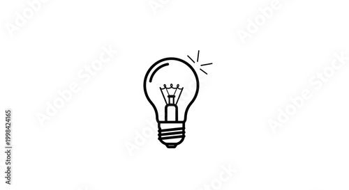 Light Bulb Icon Idea Symbol