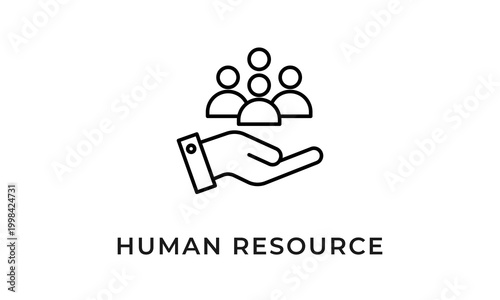 Human Resource vector icon isolated on white background