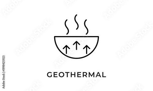 Geothermal vector icon isolated on white background