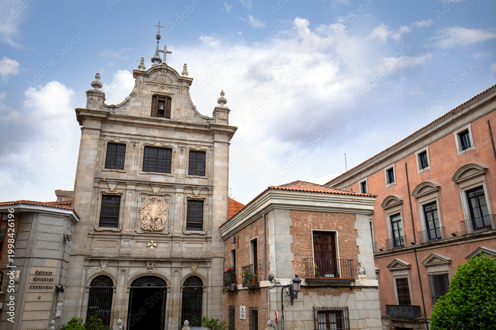 Fototapeta premium Facade of the military cathedral church of the Sacrament in Madrid, Spain