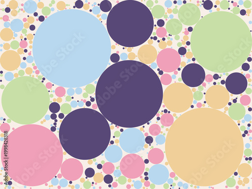 Apollonian Circle Gasket Abstract Mathematical Pattern