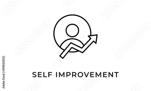 Self Improvement vector icon isolated on white background
