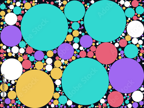 Tightly Packed Bubbles Modern Vector Background