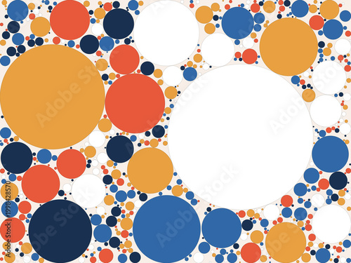 Apollonian Circle Gasket Abstract Mathematical Pattern