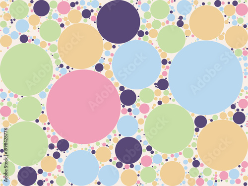 Circle Packing Apollonian Fractal Pattern Background