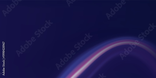 Neon line as speed or arc, turn, twist, bend in light effect. Light arc in neon colors, in the form of a turn and a zigzag. Abstract background in blue, yellow and orange neon colors.