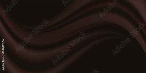 Black dark brown orange gold abstract luxury background. Silk satin fabric. Gradient ombre color. Curtain drapery fold line. Chocolate shade. Shiny glow glitter light. Design. Wide banner. Panoramic.