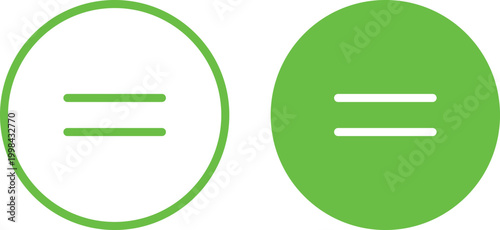 Check mark icon set. Plus and minus symbols. Add and remove sign. Business and interface task desig. 