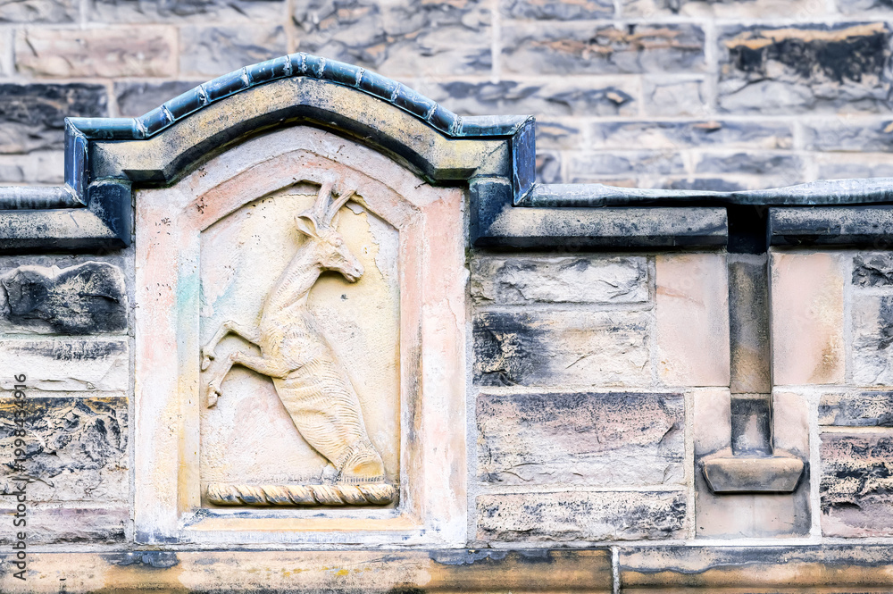Fototapeta premium Architecture feature of the Trinity College, a colonial heritage landmark in Toronto, Canada