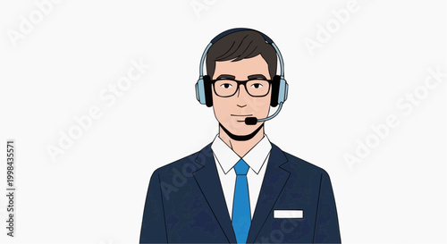 Customer Support Call Center Operator Service Concept