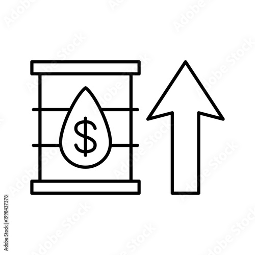 Принти на полотні Fuel price line icon vector illustration design. Editable stroke.