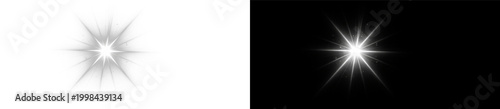 Fotografie starburst glow bright white light rays sparkle png overlay, on transparent backg